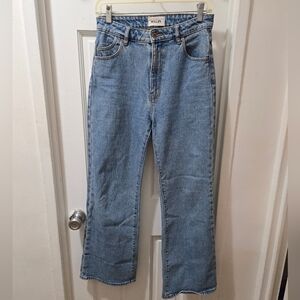 ROLLA’S Eastcoast Crop Flare High‑Rise Light Wash Jeans • Size 28 • Retro / Boho